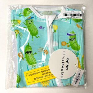 NEW Little Sleepies Preemie PICKLE POWER Zippy Pajamas Bamboo